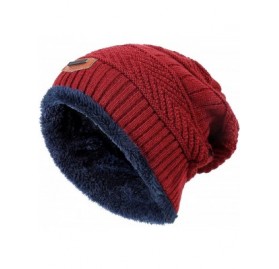 Skullies & Beanies Winter Hats for Women & Men Slouchy Beanie Skull Caps Warm Snow Ski Knit Hat Cap - Burgundy - CM12NV37P1Q ...