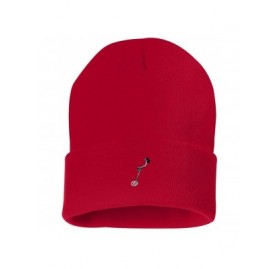 Skullies & Beanies Metal Detector Custom Personalized Embroidery Embroidered Beanie - Red - C312N37CP8W $19.99