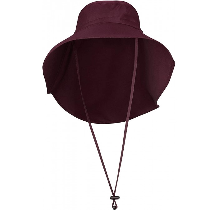 Sun Hats UPF 50+ Protective Everyday Sun Hat for Women - One Size - Burgundy - CR18DQ6KYNK $84.74