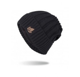 Skullies & Beanies Beanie Hat for Men Women Winter Warm Knit Slouchy Thick Skull Cap Casual Down Headgear Earmuffs Hat - CM18...