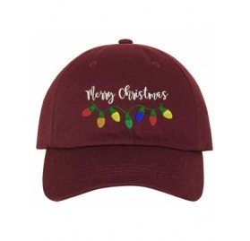 Baseball Caps Merry Christmas Baseball Cap- Christmas Party Hats Unisex - Burgundy - C618M2CIDG8 $12.94