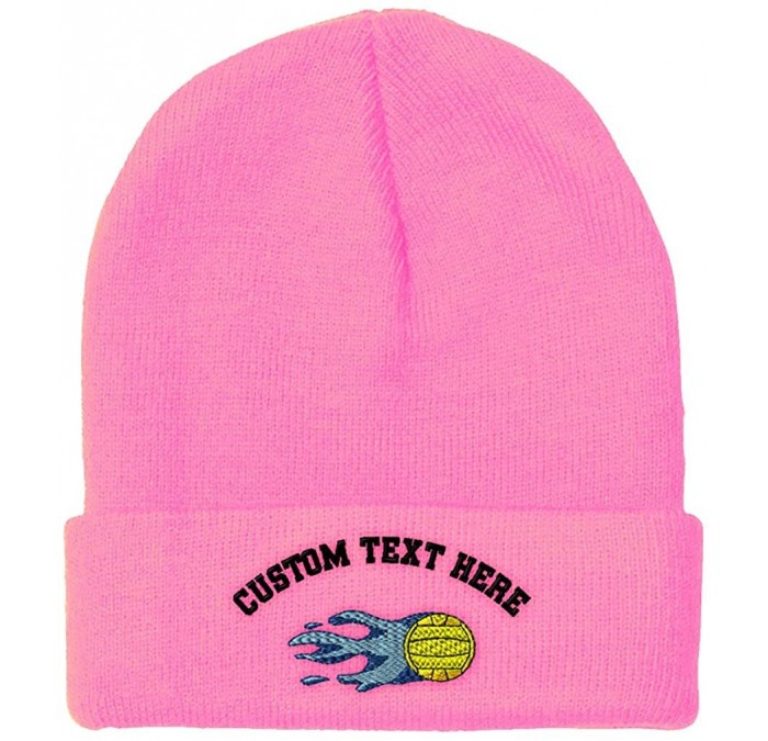 Skullies & Beanies Custom Beanie for Men & Women Water Polo Sports C Embroidery Skull Cap Hat - Soft Pink - CV18ZS3QTSR $10.41