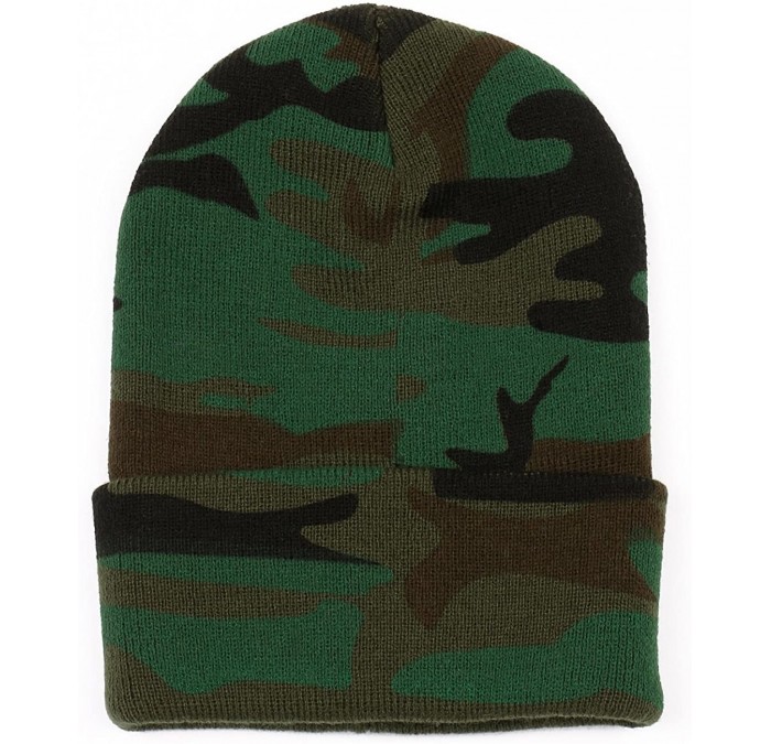 Skullies & Beanies Warm Soft Winter Camouflage Knit Beanie - Camo - CW188UC9GGL $11.89