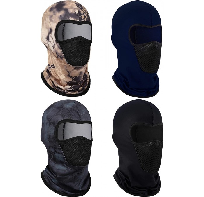 Balaclavas 4 Pieces Summer Balaclava Face Cover Windproof Fishing Cap Breathable Full Face Cover for Outdoor Activities - CC1...