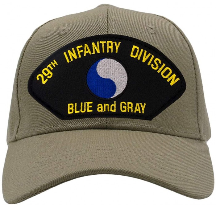 Baseball Caps 29th Infantry Division - Blue & Gray Hat/Ballcap Adjustable One Size Fits Most - Tan/Khaki - CV18SWE7GHY $45.43