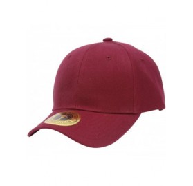 Baseball Caps Structured Hook & Loop Adjustable Hat - Burgundy - CD183KLYDY3 $8.85