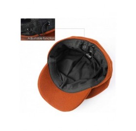 Berets Women Beret Newsboy Hat French Wool Cap Classic Autumn Spring Winter Hats - Orange - C918AR0A68X $17.33