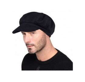 Newsboy Caps Newsboy Hat Beret Hat Fedora Wool Blend Cap Collection Hats Cabbie Visor Cap for Men Women - Black - CM125LOGLMR...