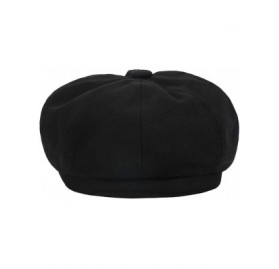Newsboy Caps Newsboy Hat Beret Hat Fedora Wool Blend Cap Collection Hats Cabbie Visor Cap for Men Women - Black - CM125LOGLMR...