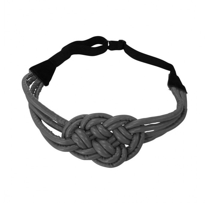 Headbands Grey Braided Leather Headwrap Hair Band Elastic Fashion Headband - Grey - C611OWH9PFP $7.35
