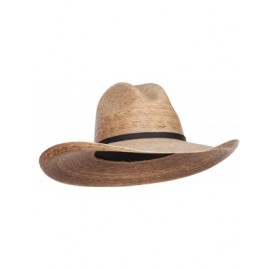 Cowboy Hats Palm Braid Ranchero Cowboy Hat - Dk Palm - C412ENSD7PV $46.51