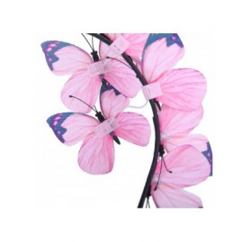 Headbands Butterfly Headband Printed Costume - Pink-4 - CH18AWLSUZT $9.70