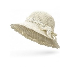 Sun Hats Sun Hat for Women Girls Large Wide Brim Straw Hats UV Protection Beach Packable Straw Caps - Light Beige(s2) - CQ18T...