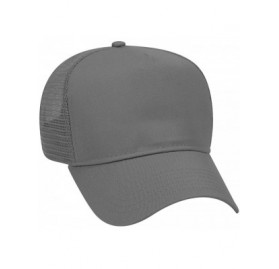 Baseball Caps Cotton Blend Twill 5 Panel Pro Style Mesh Back Trucker Hat - Char. Gray - CX180D4XET9 $13.71