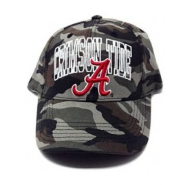 Baseball Caps NCAA Wide Out Grey Camo Adjustable Hat - University of Alabama - Crimson Tide - CP1875O0DUZ $31.53