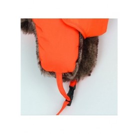 Bomber Hats Unisex Winter Outdoor Trapper Trooper Aviator Ski Hat Earflap with Mask - Orange - CZ129QNPG75 $14.50