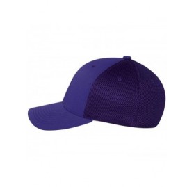 Baseball Caps Ultrafibre Airmesh Fitted Cap - Purple - CM11CD9QTFD $22.22