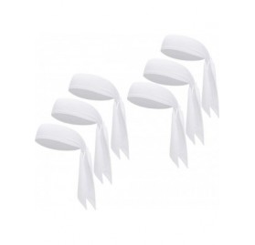 Balaclavas Sports Headband Sweatbands Wristbands - 6pcs-all White - CY18NCQWC6N $36.00