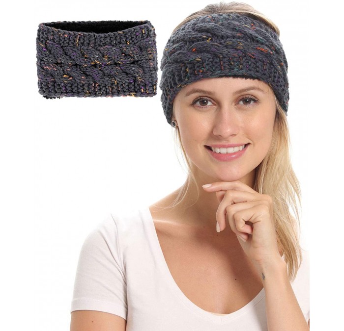 Cold Weather Headbands Womens Ear Warmers Headbands Winter - Confetti- Grey(1 Pack) - C718XOU48GQ $11.16