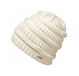Skullies & Beanies Knitted Beanie Hat for Women & Men - Deliciously Soft Chunky Beanie - White - CC18NE7THH6 $13.30