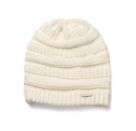 Skullies & Beanies Knitted Beanie Hat for Women & Men - Deliciously Soft Chunky Beanie - White - CC18NE7THH6 $13.30