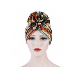 Skullies & Beanies Women Boho Flower Head Wraps Long Hair Scarf Turban Pre-tie Head Scarves - 2 - C918WE5D0R2 $14.41