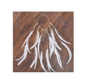 Headbands Boho Headdress Feather Headband Accessories - White 1 - CI18M50ALN2 $20.98