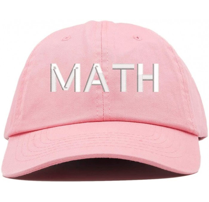 Baseball Caps Math Make America Think Harder Embroidered Low Profile Soft Crown Unisex Baseball Dad Hat - Light Pink - CP1934...