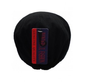 Newsboy Caps Men's Cotton Front Button Flat Cap Ivy Gatsby Newsboy Hunting Hat - Black - CX186CNHUEN $8.96