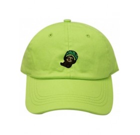 Baseball Caps Flying Sloth Cotton Baseball Dad Caps - Lime - CL184D7DYM9 $15.23