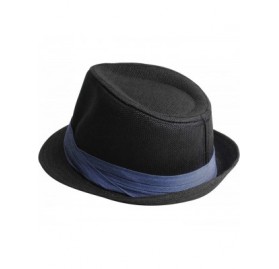 Fedoras Fedora Hats for Men & Women Tribly Short Brim Summer Paper - 01 - Black - CO18W4Z7ROS $11.86