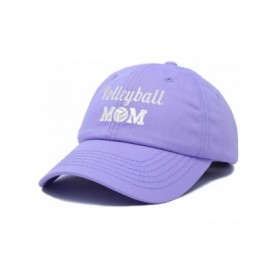 Baseball Caps Volleyball Mom Premium Cotton Cap Womens Hats for Mom - Lavender - CS18IWQNYCW $13.82
