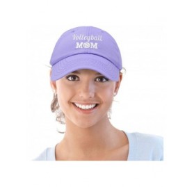 Baseball Caps Volleyball Mom Premium Cotton Cap Womens Hats for Mom - Lavender - CS18IWQNYCW $13.82