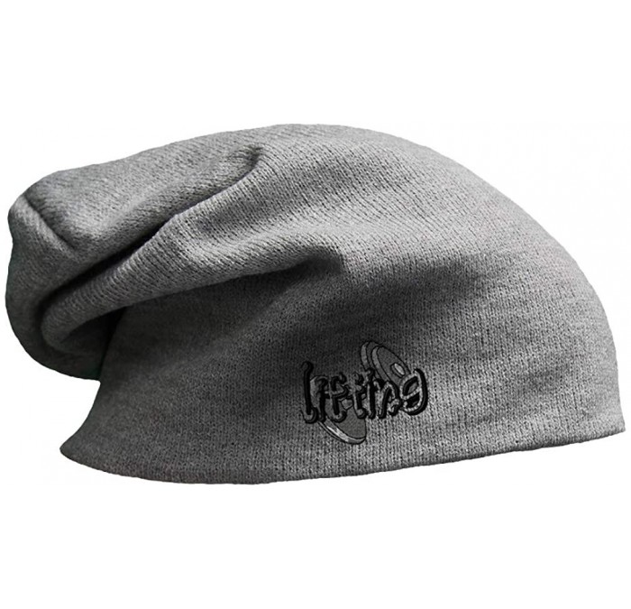 Skullies & Beanies Slouchy Beanie for Men & Women Sport Weightlifting Gym A Embroidery 1 Size - Light Grey - CU18ZDNMW43 $16.69