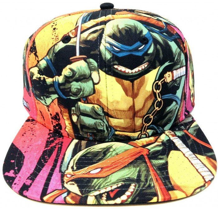 Baseball Caps Teenage Mutant Ninja Turtles Sublimated All Over Print Snapback - CT18ZDW0USI $42.33