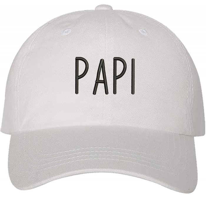 Baseball Caps Papi Dad Hat - White (Papi Dad Hat) - CN18EYGZOEH $32.30