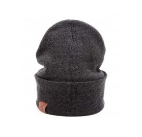 Skullies & Beanies 3 PCS Winter Beanie Hat Scarf Gloves Set- Knitted Hat Scarf Touch Screen Gloves for Men Women - Dark Gray ...
