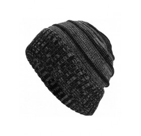 Skullies & Beanies Women Men Warm Baggy Weave Crochet Winter Wool Solid Knit Ski Beanie Skull Caps Hat - Black - CC18HXXRS7N ...