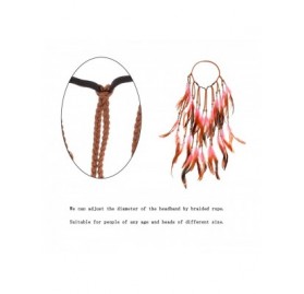 Headbands Boho Headdress Feather Headband Accessories - Pink - C618X4U0K5H $10.11