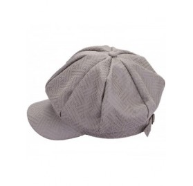 Newsboy Caps Newsboy Hat-Plain Cabbie Visor Beret Gatsby Ivy Caps for Women - Khaki(pu Leather Style 1) - CO18HYG35KO $32.53