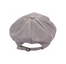 Newsboy Caps Newsboy Hat-Plain Cabbie Visor Beret Gatsby Ivy Caps for Women - Khaki(pu Leather Style 1) - CO18HYG35KO $34.86