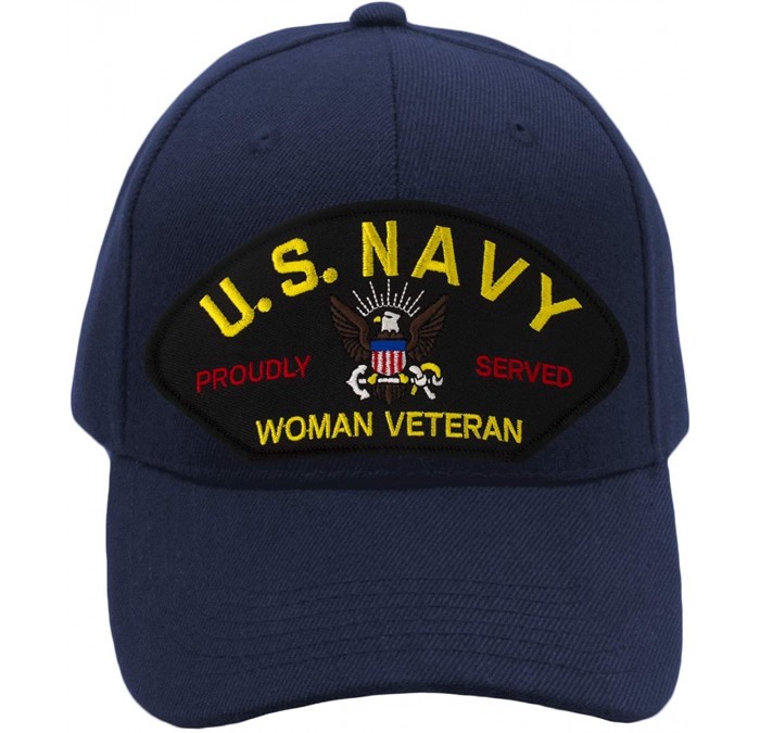 Baseball Caps US Navy - Woman Veteran Hat/Ballcap Adjustable One Size Fits Most - Navy Blue - CD18N8G5ERY $28.80