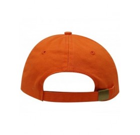 Baseball Caps Happy Small Embroidered Cotton Baseball Caps - Orange - C212HVG2MQR $12.63