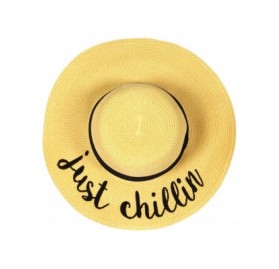 Sun Hats Beach Hats for Women - Embroidered Floppy Wide Brim Paper Straw Sun Hats for Women Summer Hat Foldable - C918C4ILZLN...