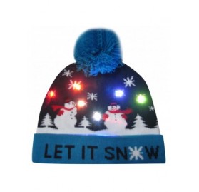 Skullies & Beanies LED Light-up Knitted Hat Ugly Sweater Holiday Xmas Christmas Beanie Cap - I - C718ZMQLLYE $8.27