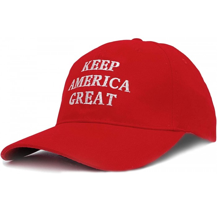 Skullies & Beanies Make America Great Again Donald Trump Cap Hat Unisex Adjustable Hat - 006 Keep-red - CW18KMSX4RU $21.04