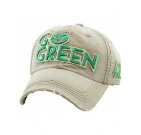 Baseball Caps Weed Marijuana Leaf Collection Dad Hat Baseball Cap Polo Style Adjustable - (4.4) Go Green Khaki - CV18IOWSLNS ...