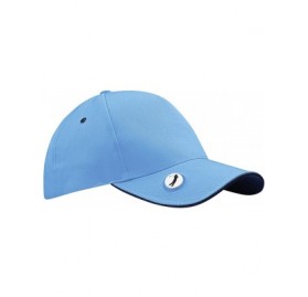 Baseball Caps Pro-Style Ball Mark Golf Baseball Cap/Headwear - Black/Putty - CM112SAZ6LJ $9.46