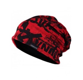 Skullies & Beanies Slouch Beanie Hat for Men Women Summer Winter B010 - Red - CI18WWSW7IZ $10.92