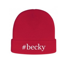 Skullies & Beanies Becky - Hashtag Soft Adult Beanie Cap - Red - CZ18AXO9GNL $22.17